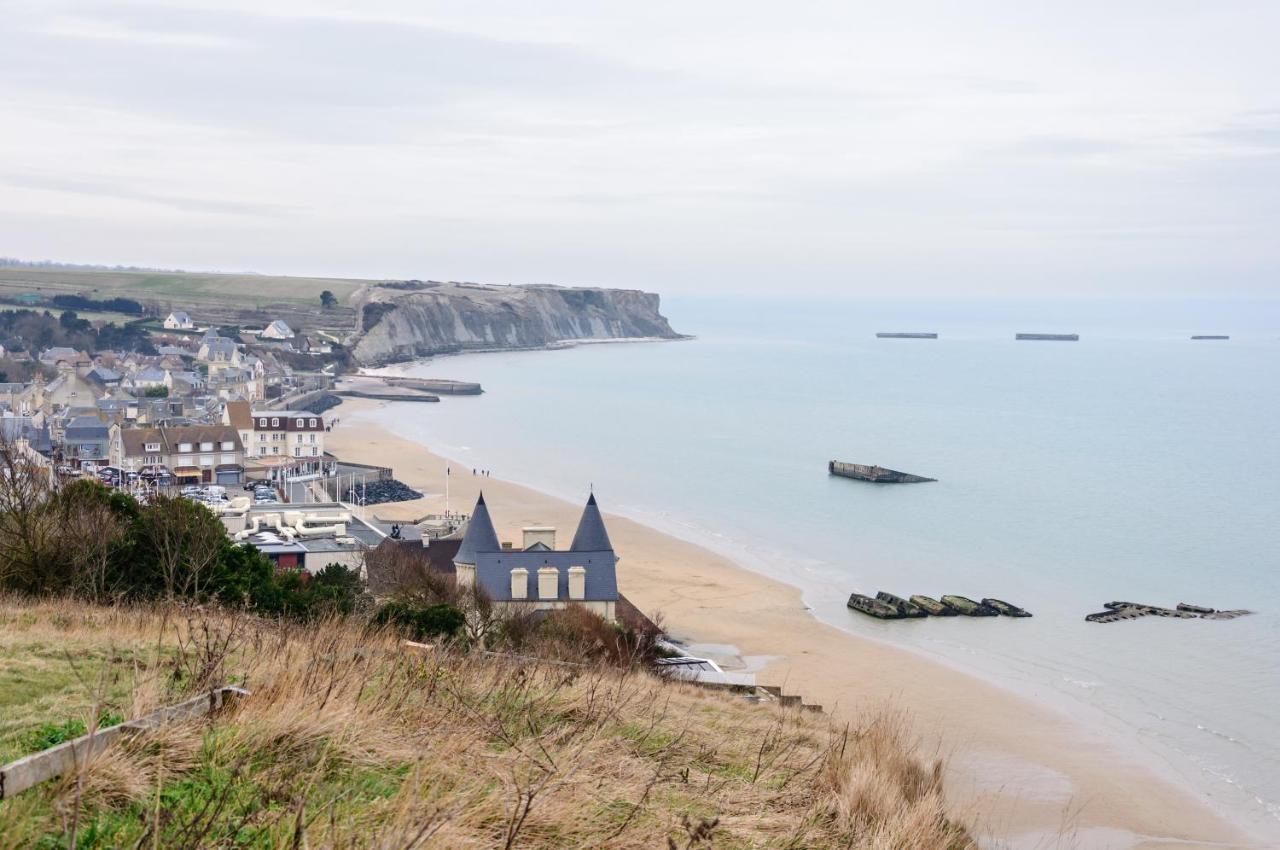 Les heures tranquilles - Vue mer - 50m de la plage Saint-Côme-de-Fresné Extérieur photo